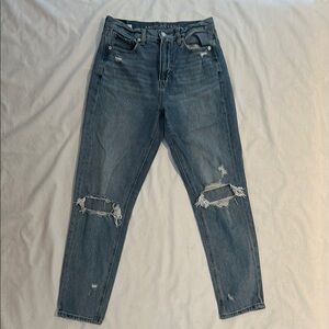 Trendy Ripped Blue Jeans